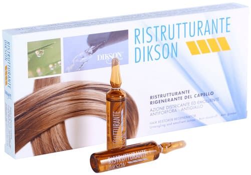DIKSON AMPOULE RISTRUTTURANTE - Восстанавливающий комплекс мгновенного действия для очень поврежденных волос 12 х 12мл