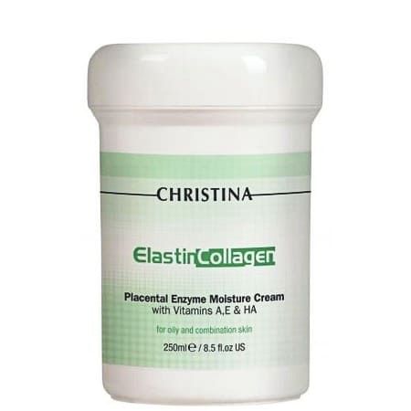 Elastin Collagen Placental Enzyme Moisture Cream with vitamins A, E & HA for oili skin – Увлажняющий крем с витаминами A, E и гиалуроновой кислотой для жирной кожи «Эластин, коллаген, плацентарный фермент» 60мл
