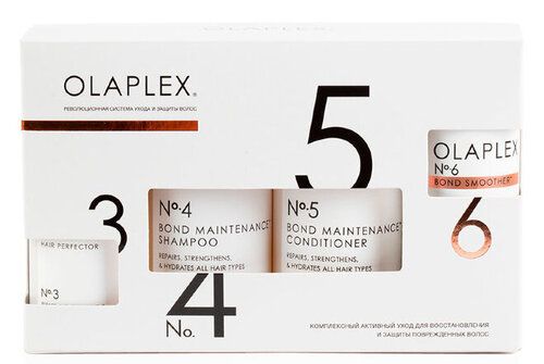 Olaplex No.3 + No.4 + No.5 + No.6 Serien Set - Набор "Система защиты волос" эликсир + шампунь + кондиционер + крем 100 + 250 + 250 + 100мл